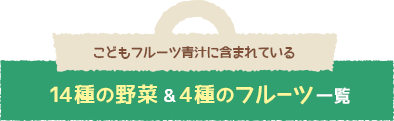 14種の野菜&4種のフルーツ一覧