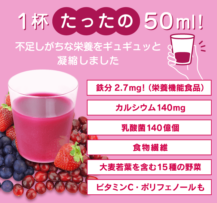 不足しがちな栄養をギュギュッと凝縮しました